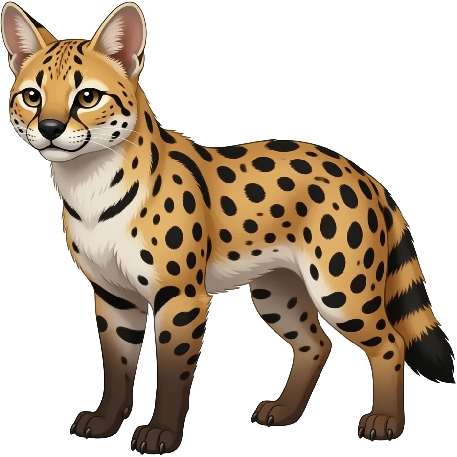 Serval-cacomistle-genet-marsupial-hyena-Furret-civet-Coyote-hyena-hybrid emoji
