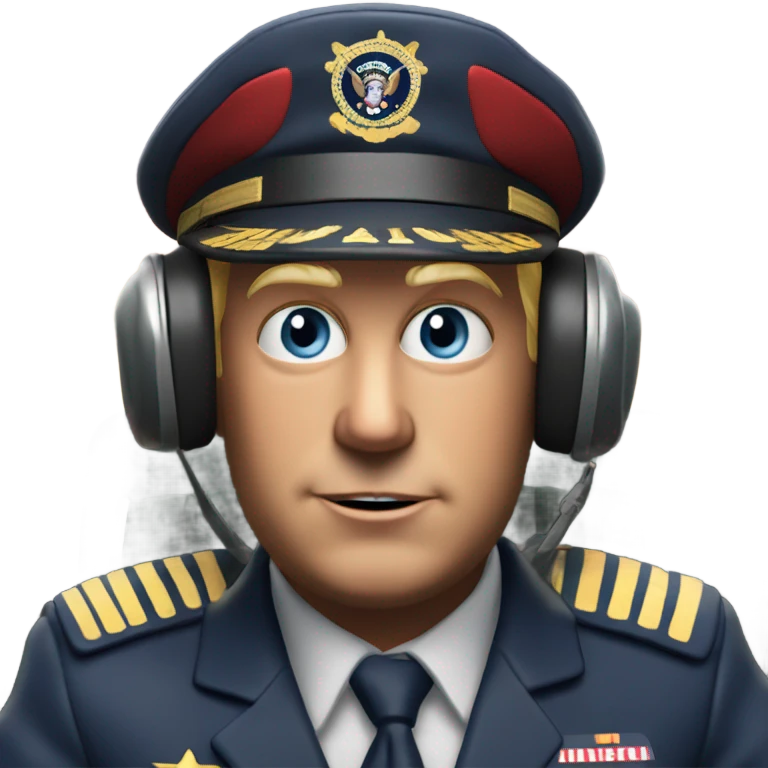 Trump as a plane pilot emoji
