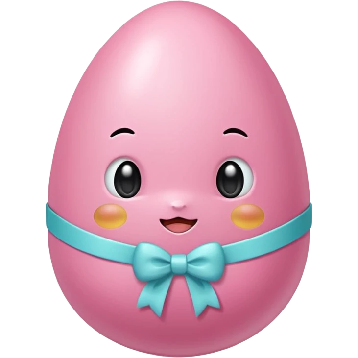 Uovo di pasqua kawaii rosa emoji