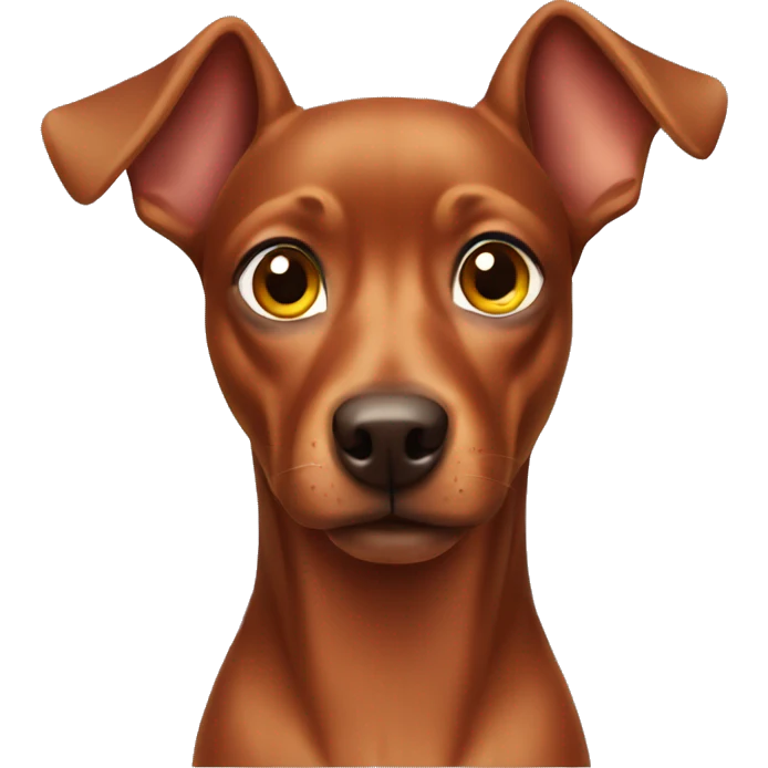 Brown Pinscher with short tale emoji