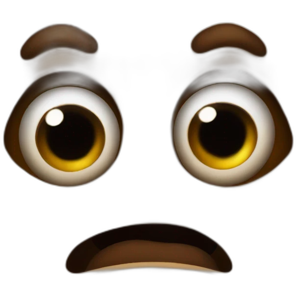 Scared poo emoji