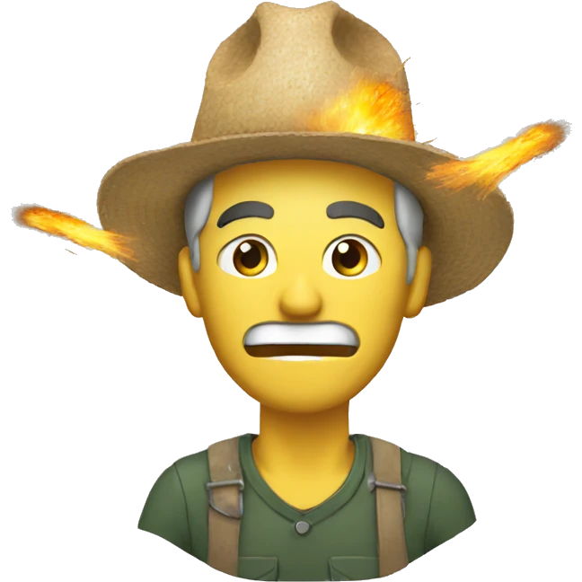 exploding head farmer emoji