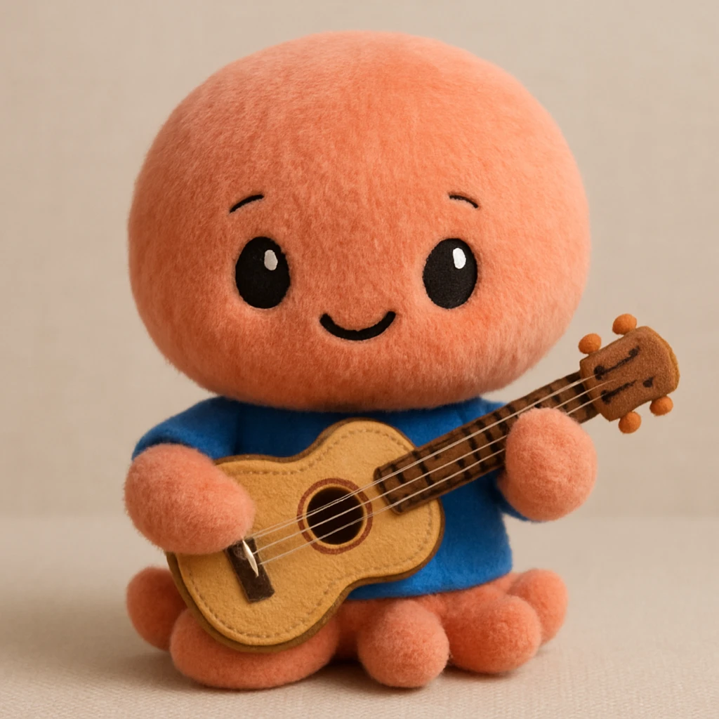 octopus playing guitar emoji