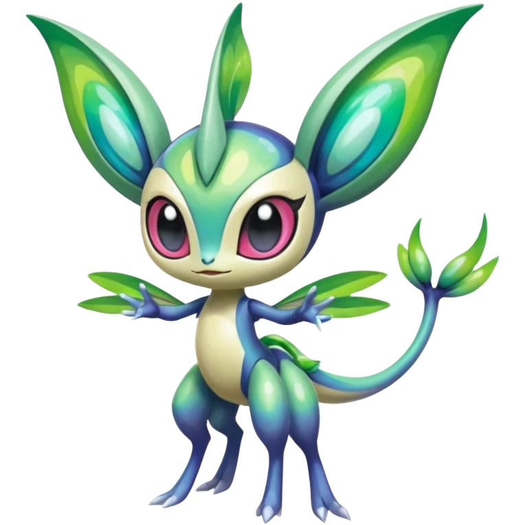 Colorful Shiny Painted Splashed Exotic Meloetta-Celebi-Palkia-Virizion-Venom-Stitch-Fakémon-creature-hybrid emoji