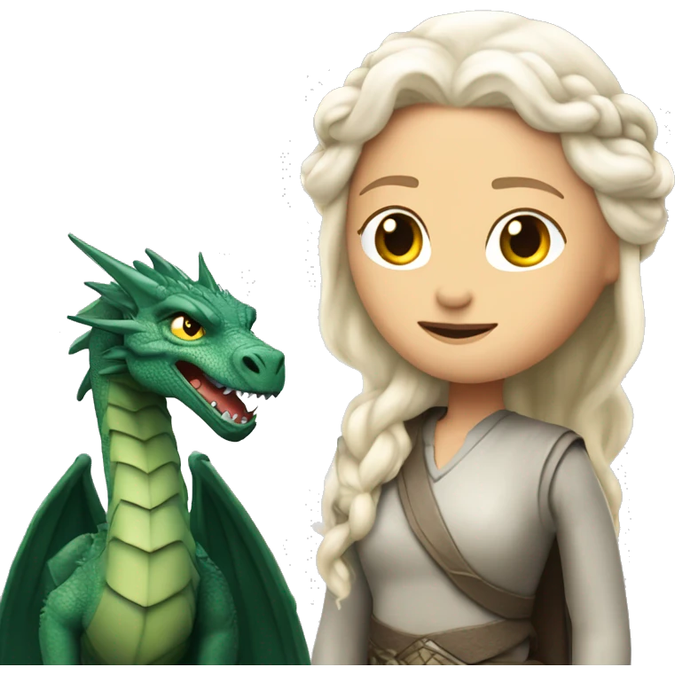 Daenerys Targaryen with dragon emoji