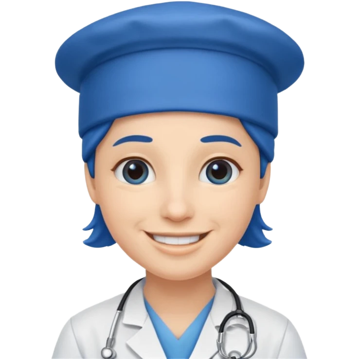 blue hat doctor emoji