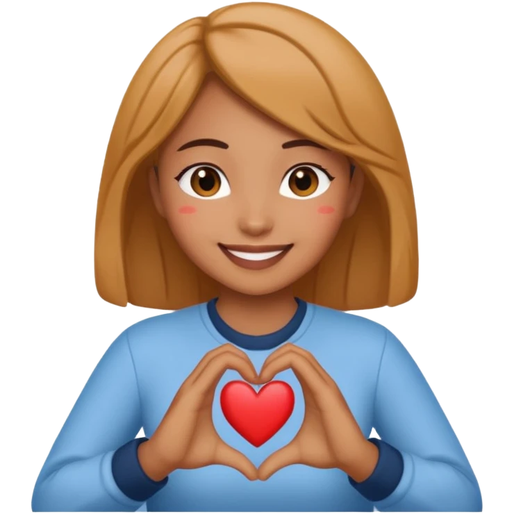 Sameko Saba doing an heart with her hands emoji