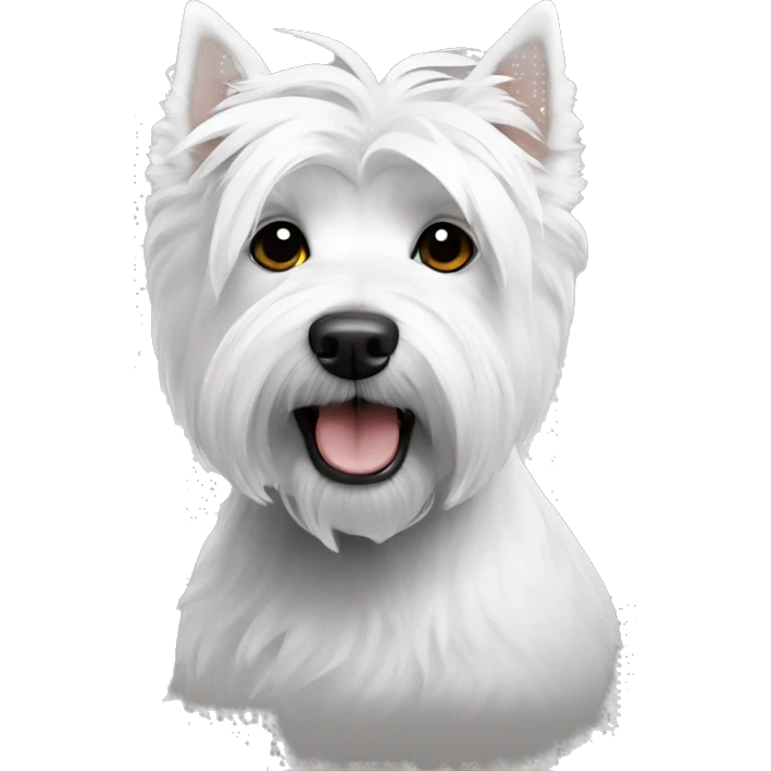 west highland white terrier no color emoji