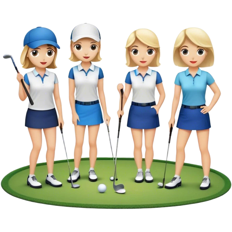 Golf people , female center emoji