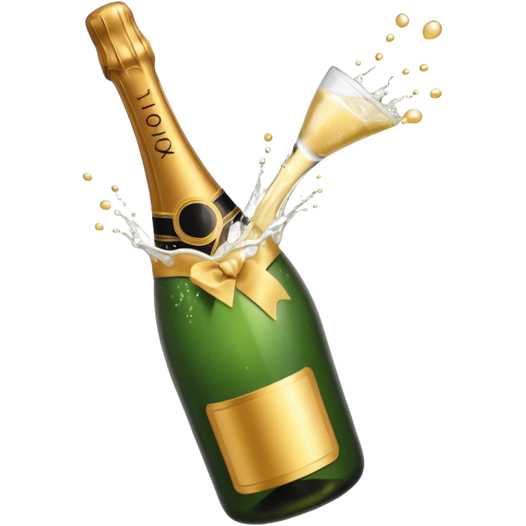 Champaine bottle spurt emoji