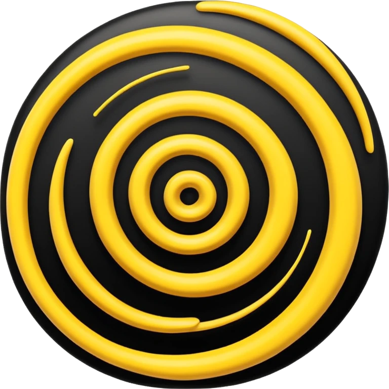Scribble with black scribble and yellow spiral emoji