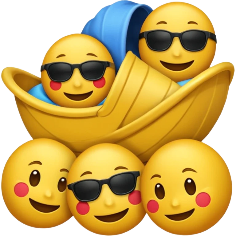 Панама синего цвета, панама в минималистичном стиле emoji. Материал панамы: джинса. У панамы есть черные шнурки. emoji