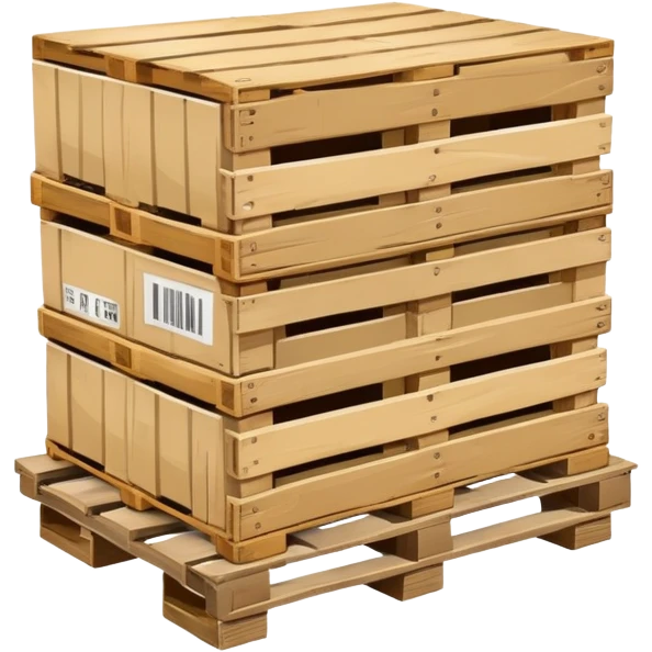 wooden pallet with cargo emoji