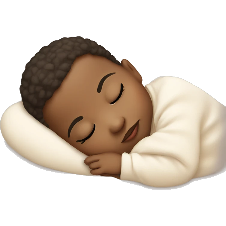 peaceful sleeping baby girl emoji