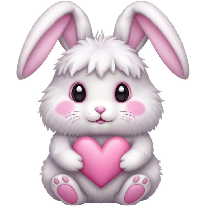Bunny with pink heart  emoji