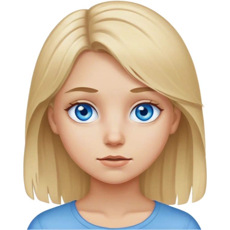 Dirty blond blue eyes girl emoji