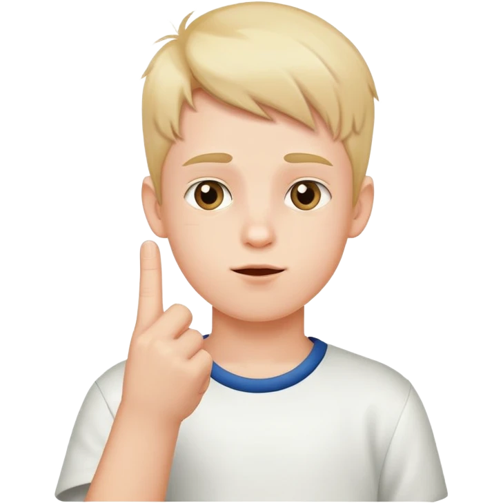 Boy sticking middle finger up emoji