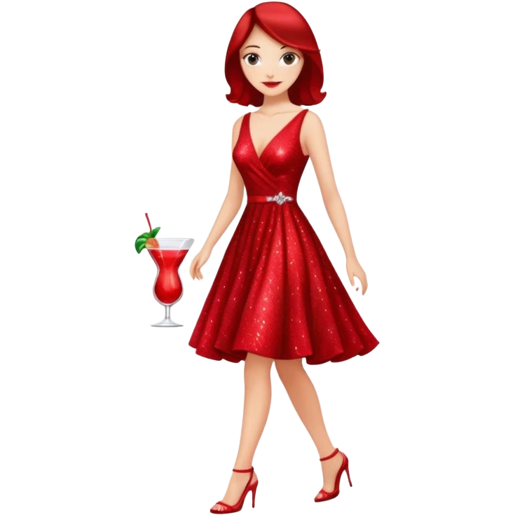 fancy woman walking to nightout emoji