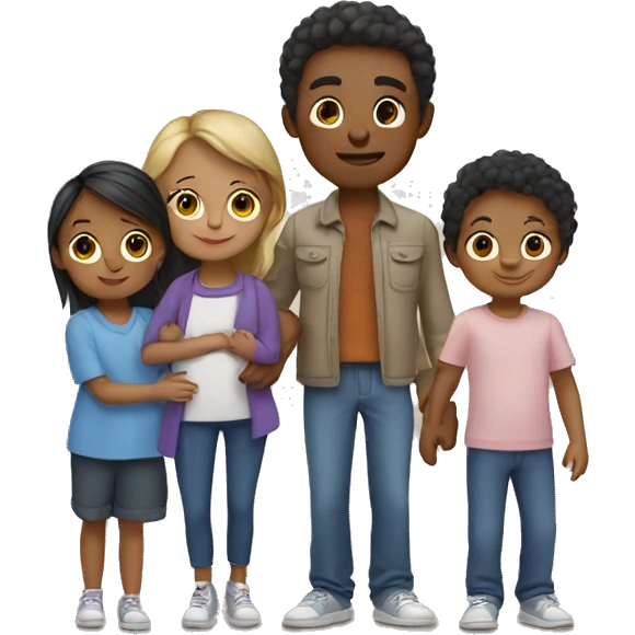 Family with 2 girls and 1 baby boy emoji