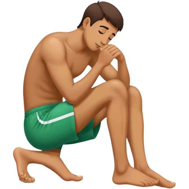Guy holding foot sniffing it  emoji