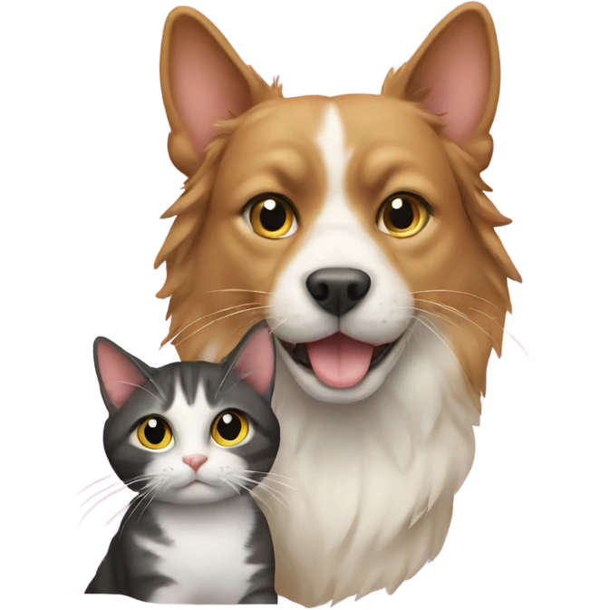 Cat with dog emoji