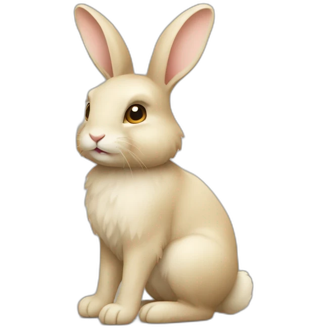 Lapin beige poil long emoji