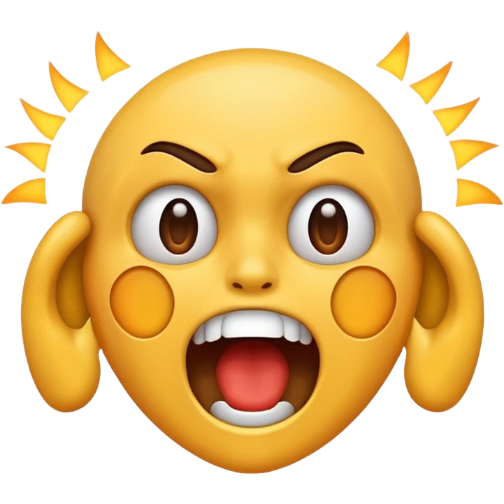 Someone screaming as loud as they can emoji