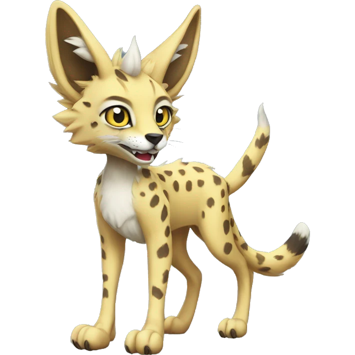 Epic Sergal-Serval-Vernid full body emoji