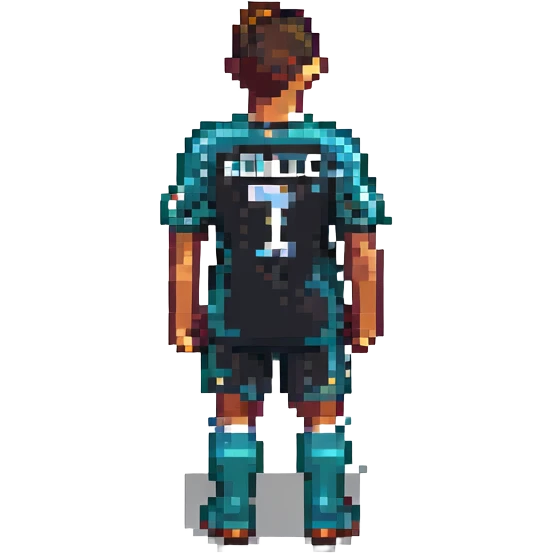 Ronaldo in the style of pixel art, back view emoji