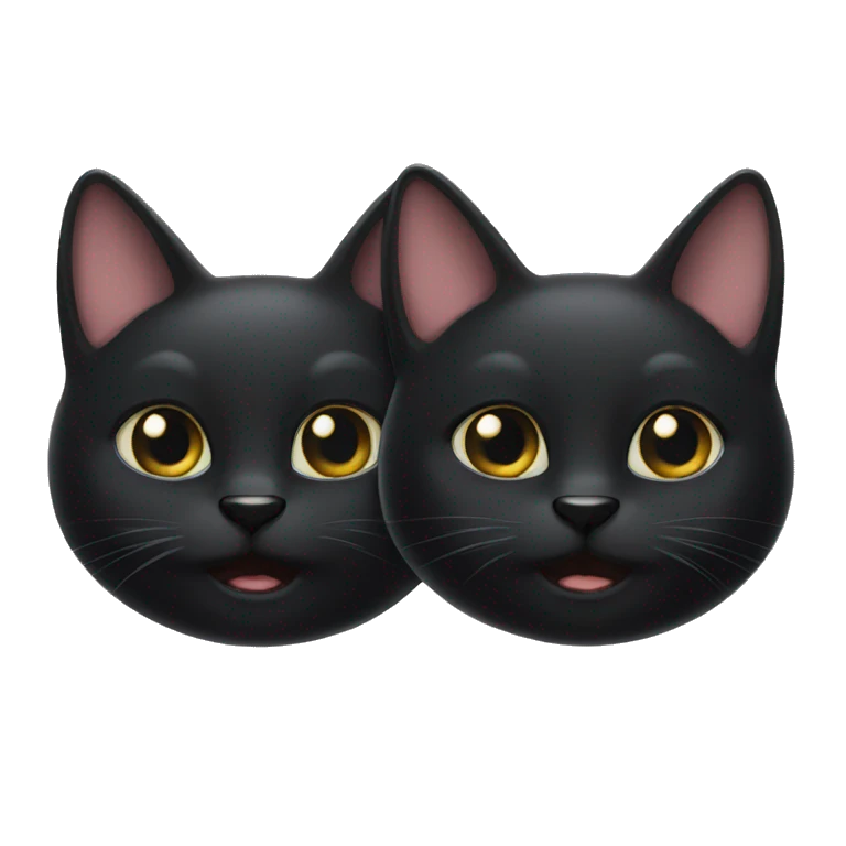 Two black cats emoji
