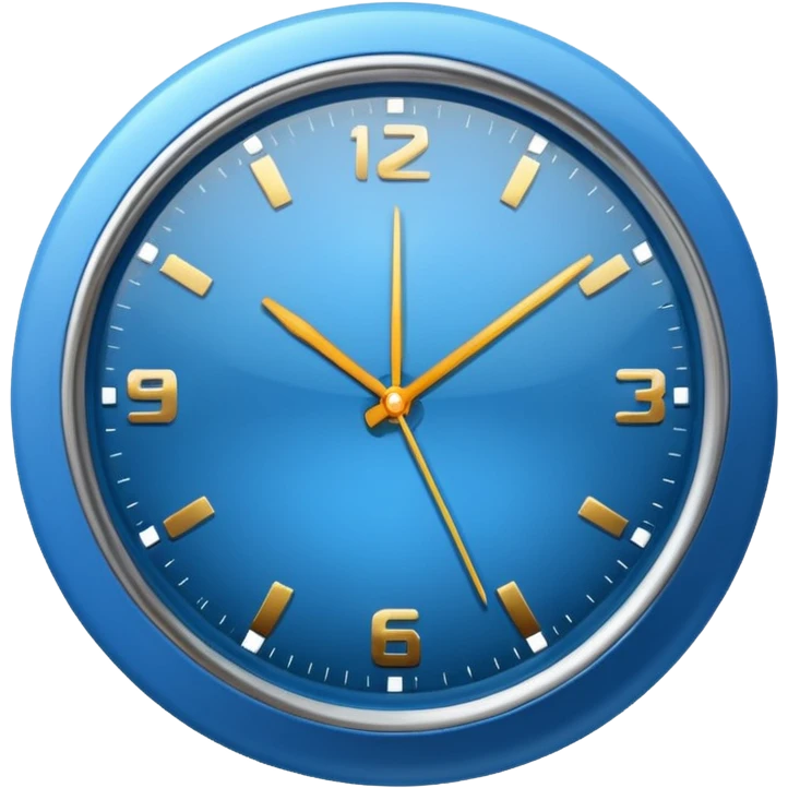 blue clock emoji