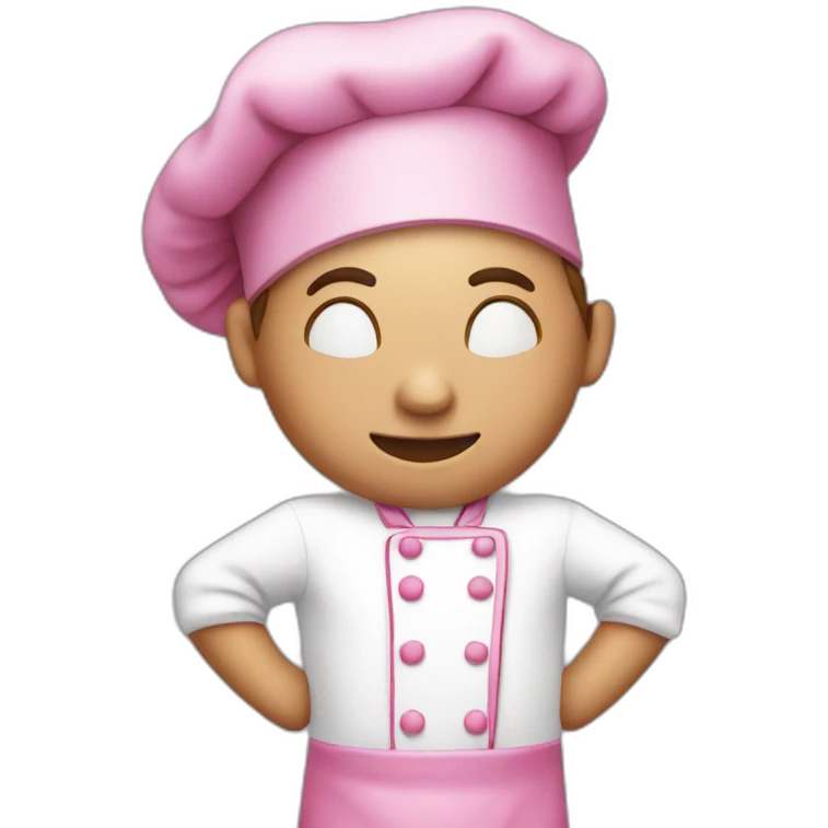 Pink chef emoji