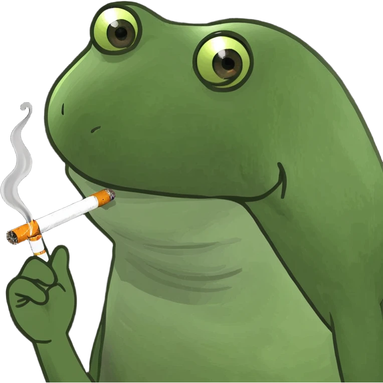 Frog smoking emoji