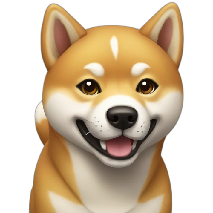 Shiba playing football emoji