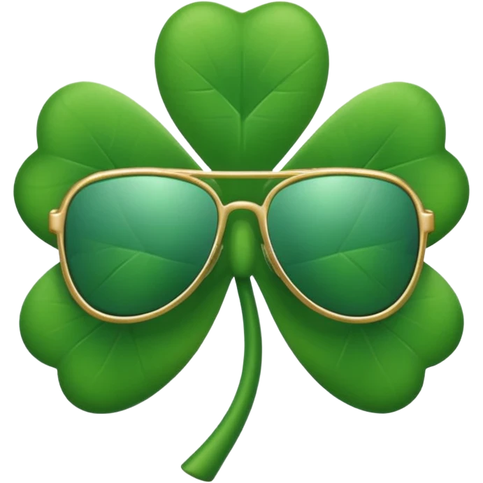 Shamrock wearing sunglasses  emoji
