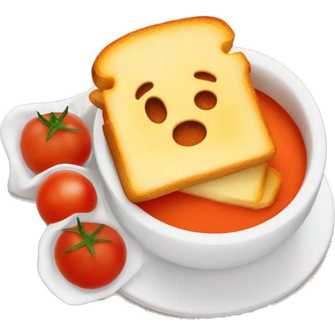 grilled cheese and tomato soup emoji
