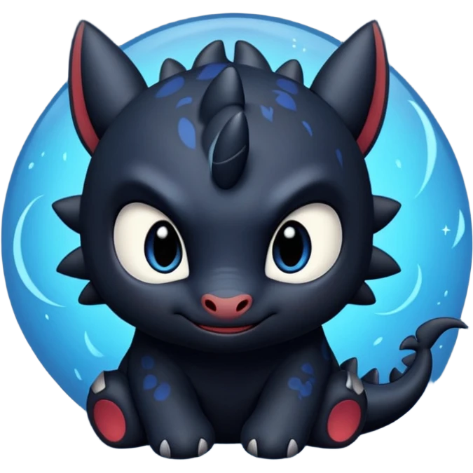 Emoj di night fury cute emoji