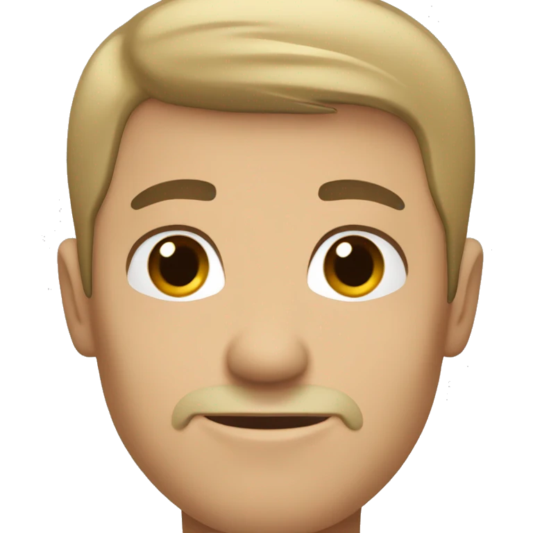 man of Caucasian skin color, black hair, no beard emoji