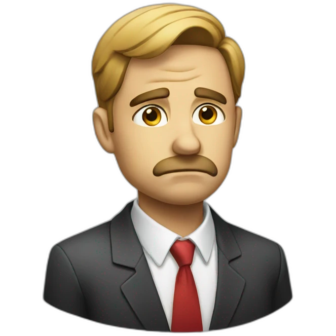 sad businesman face emoji