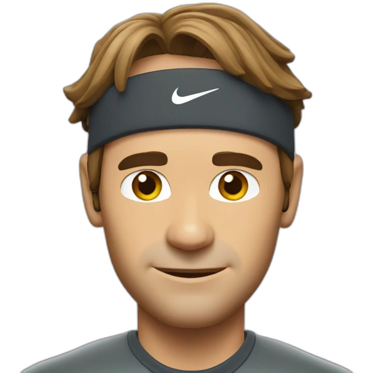 Roger federer with sweat band detailed emoji