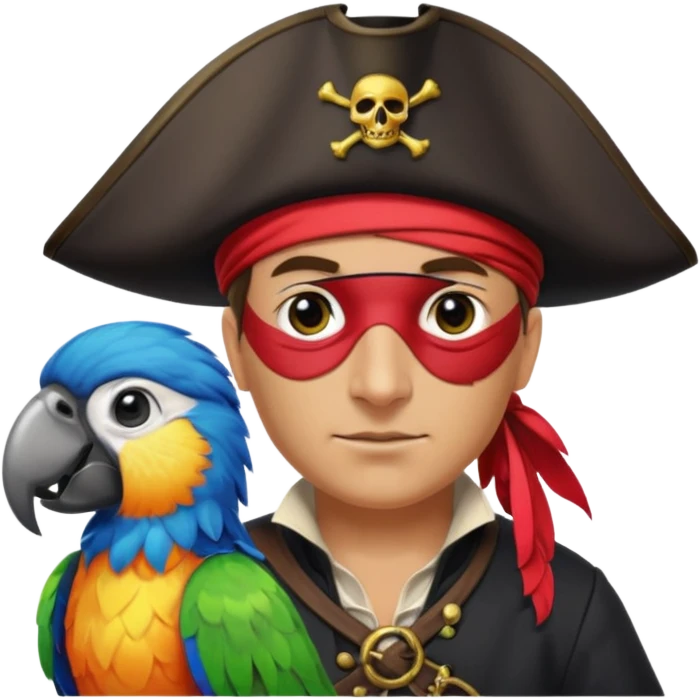 pirate and parrot emoji