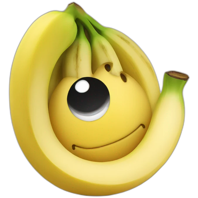 emoji smile avec une banane dans l'oeil emoji