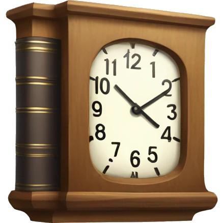 speed clock with book emoji