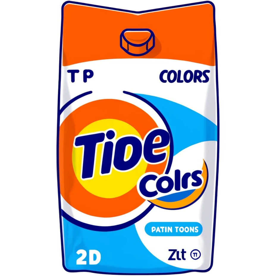 Tide detergent pack with logo emoji