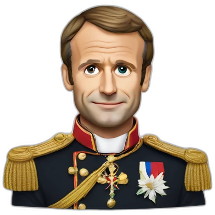 Emmanuel Macron avec un chapelet emoji