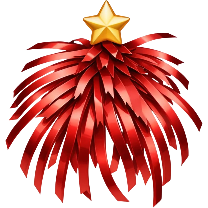 Red tinsel emoji