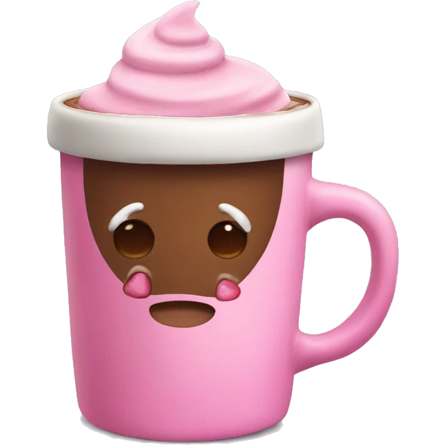pink hot chocolate emoji