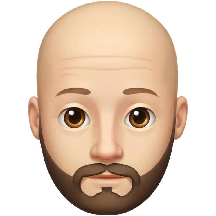 SemiBald headed man with beard emoji