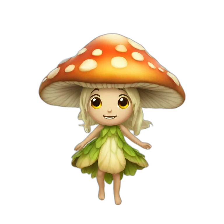 Mushroom fairy emoji