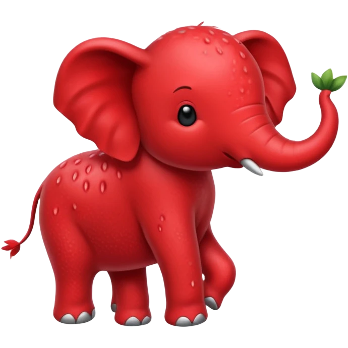 Hazme un elefante con piel de fresa emoji